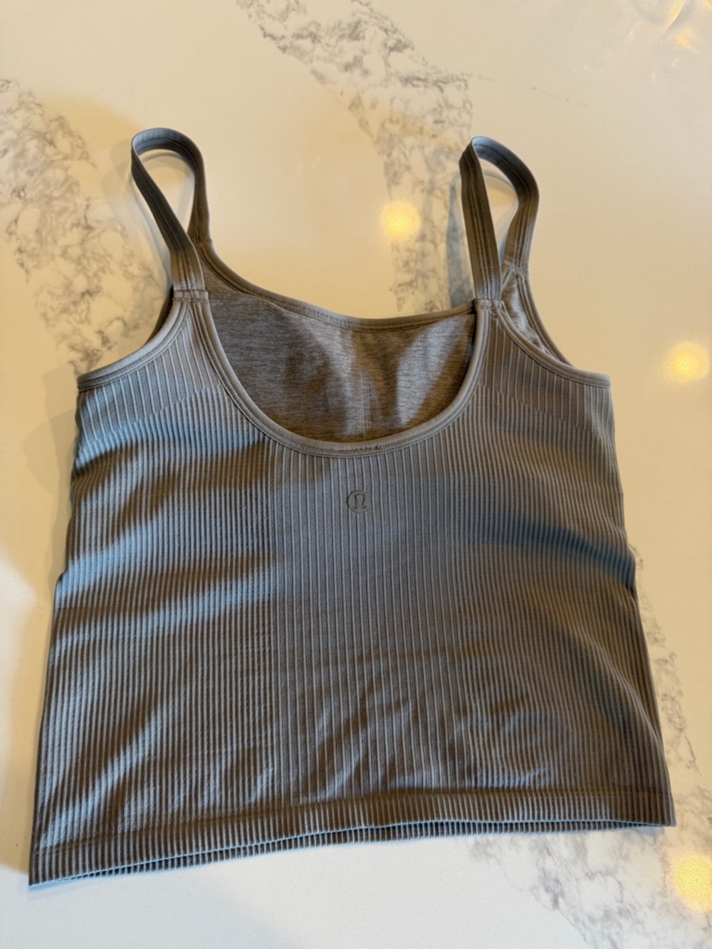 lululemon athletica Ribbed High-Neck Tank Top - Gray - Picture 2 of 2